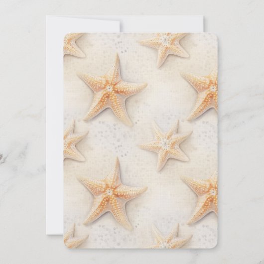 Ocean Starfish Beach bruiloft Kaart (Achterkant)