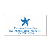 Ocean Starfish Beach Retouradres Zelfinktende Stempel (Design)