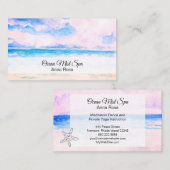 *~* Ocean Starfish Beach Travel Event Planner Visitekaartje (Voorkant / Achterkant)