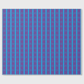 Ocean Starfish Blue Stripes Naadloze Paarse Gift Cadeaupapier (Vlak)