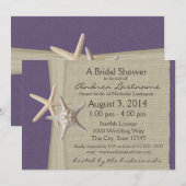 Ocean Starfish Paarse Vrijgezellenfeest Kaart (Voorkant / Achterkant)