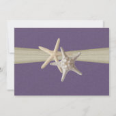 Ocean Starfish Paarse Vrijgezellenfeest Kaart (Achterkant)