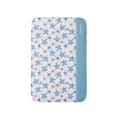 Ocean Starfish Patroon met Naam Blauw Badmat (Voorkant Verticaal)