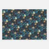 Ocean Starfish Patroon Wrapping Paper Set van 3 (Voorkant 3)