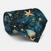 Ocean Starfish Pattern Stropdas (Opgerold)
