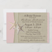 Ocean Starfish Pink Vrijgezellenfeest Kaart (Voorkant)