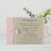 Ocean Starfish Pink Vrijgezellenfeest Kaart (Staand voorkant)