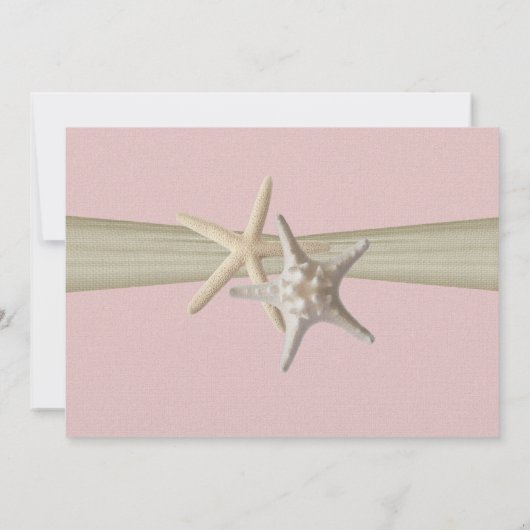 Ocean Starfish Pink Vrijgezellenfeest Kaart (Achterkant)