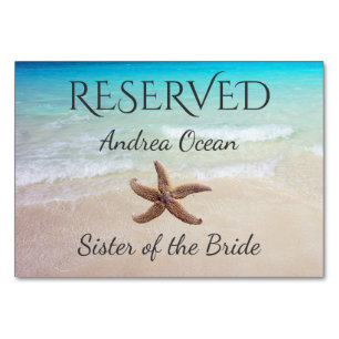 Ocean Starfish Reserved Wedding Seating Seating Kaart