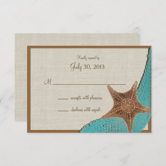 Ocean Starfish Response Kaart (Voorkant / Achterkant)