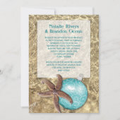 Ocean Starfish Tropical kerstbruiloft Kaart (Voorkant)
