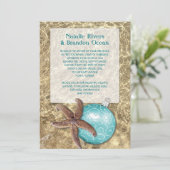 Ocean Starfish Tropical kerstbruiloft Kaart (Staand voorkant)
