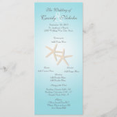Ocean Starfish Wedding Program Kaart (Voorkant)
