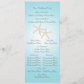 Ocean Starfish Wedding Program Kaart (Achterkant)