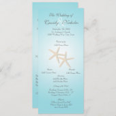 Ocean Starfish Wedding Program Kaart (Voorkant / Achterkant)