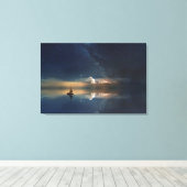 Ocean Starry Sky Canvas Afdruk (Insitu (Houten vloer))