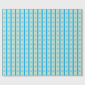 Ocean Stars & Blue Stripes Seamless Beach Verjaard Cadeaupapier (Vlak)