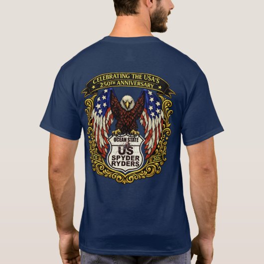 Ocean State Chapter - Eagle USA250 2s T-shirt (Achterkant)