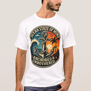 Ocean State of Mind Anker Vintage Zonsondergang Go T-shirt