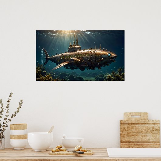 Ocean Steampunk Poster (Keuken)