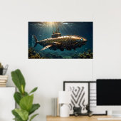 Ocean Steampunk Poster (Thuiskantoor)