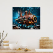 Ocean Steampunk Poster (Keuken)