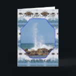 Ocean Step Father Birthday Kaart<br><div class="desc">Greeting card ocean design step father birthday card that you can customise with any text of your keus. Should you require any help with customising then contact us through the link on this page. Ocean step dad birthday card</div>