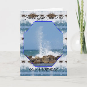 Ocean Step Father Birthday Kaart