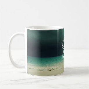 Ocean Storm met God Quote Koffiemok