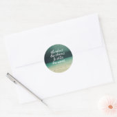 Ocean Storm met God Quote Ronde Sticker (Envelop)