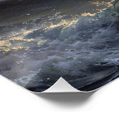 Ocean Storm Moody Landschapsschilderij Decoupage Perfect Poster (Hoek)