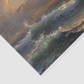 Ocean Storm Moody Landschapsschilderij Decoupage Tissuepapier (Detail)