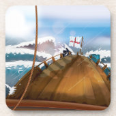 Ocean Storm Sail Ship Bier Onderzetter (Voorkant)