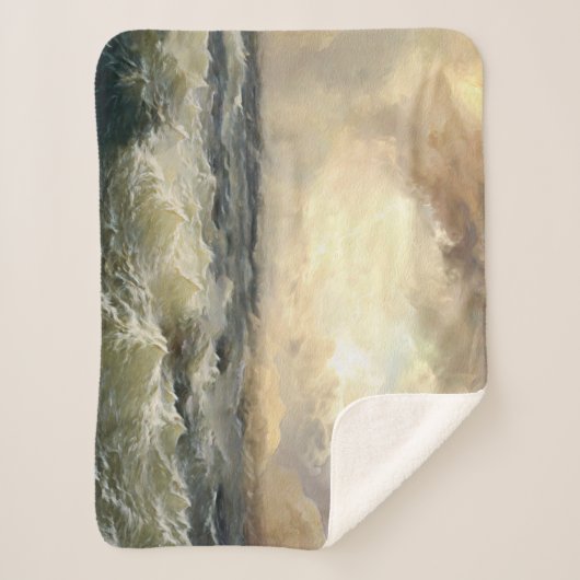 Ocean Storm Waves Fleece Deken (Voorkant)