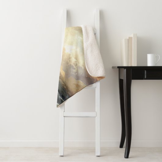 Ocean Storm Waves Fleece Deken (In situ)