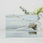 Ocean Strand Schelp Slingerlicht  Save The Date (Staand voorkant)