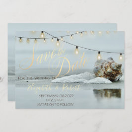 Ocean Strand Schelp Slingerlicht  Save The Date