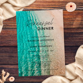 Ocean Summer Beach Bestemming repetitie diner Kaart