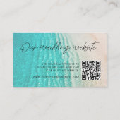 Ocean Summer Beach Bruiloft Website RSVP QR Code Informatiekaartje (Achterkant)