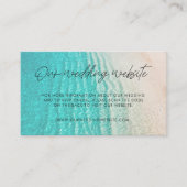 Ocean Summer Beach Bruiloft Website RSVP QR Code Informatiekaartje (Voorkant)