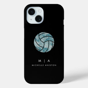 Ocean Summer Beach Waves Volleybal gepersonaliseer iPhone 15 Case
