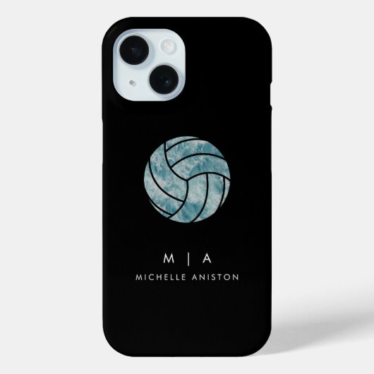 Ocean Summer Beach Waves Volleybal gepersonaliseer Case-Mate iPhone Case (Achterkant)