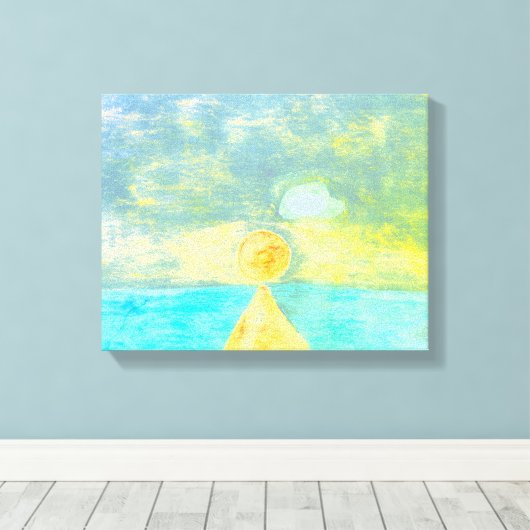 Ocean Sun Canvas Afdruk (Insitu (Houten vloer))