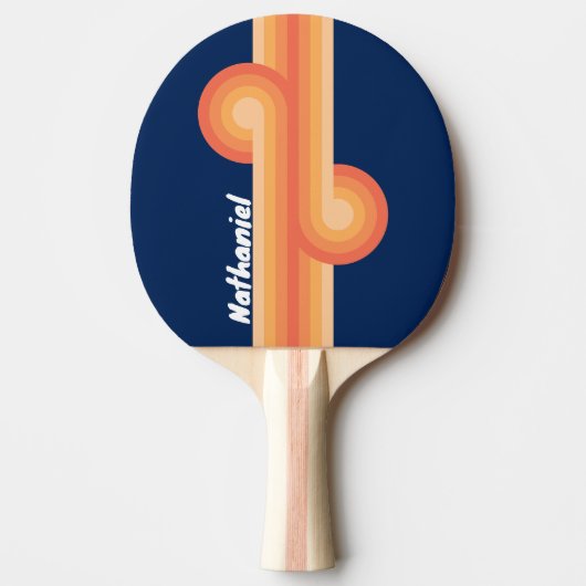 Ocean Sun Fall Stripe Loop met naam Tafeltennisbatje (Voorkant)