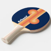 Ocean Sun Fall Stripe Loop met naam Tafeltennisbatje (Voorkant Gekanteld)