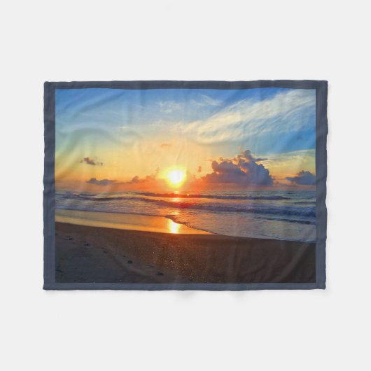 Ocean Sun Fleece Deken (Voorkant (Horizontaal))
