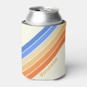 Ocean Sun Stripes met naam Blikjeskoeler (Blikje Voorkant)