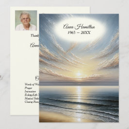 Ocean Sunrise begrafenisprogramma Kaart