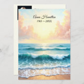 Ocean Sunrise begrafenisprogramma Kaart (Voorkant / Achterkant)