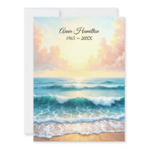 Ocean Sunrise begrafenisprogramma